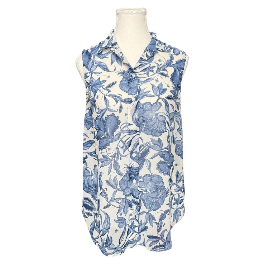 H&M Collared Sleeveless Blouse